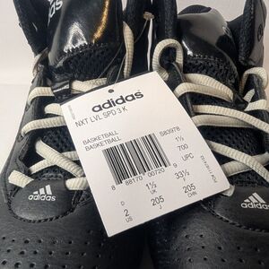NIB Adidas NXT LVL SPD 3 K Kids Size 1 Black Basketball Shoes